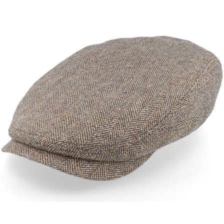 Stetson - Braun Flatcap Cap - Driver Cap Silk Brown Flat Cap @ Hatstore