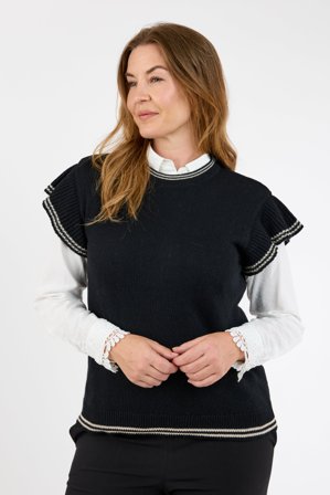 SIGNATURE - Strik Vest - Sort