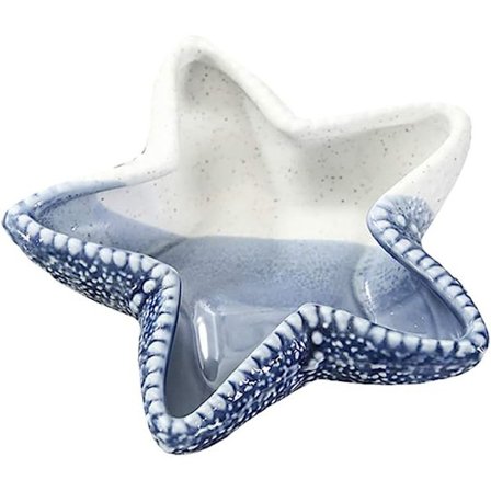 Keramisk smykkeskål med sjøstjernedesign, dekorativ skål for pyntegjenstander, forlovelsesgave, ringholder for forlovelse, ringholder for bryllup