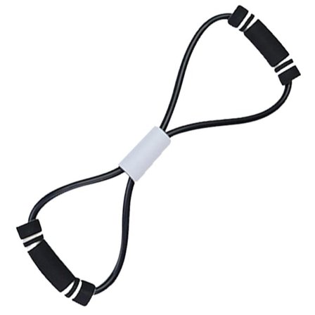 Resistance Band Yoga Rally Strap Kroppsformning Drag Rep Silikon Dra Elastik Yoga 8 Ord Form Stretch Bröst Fitness Black