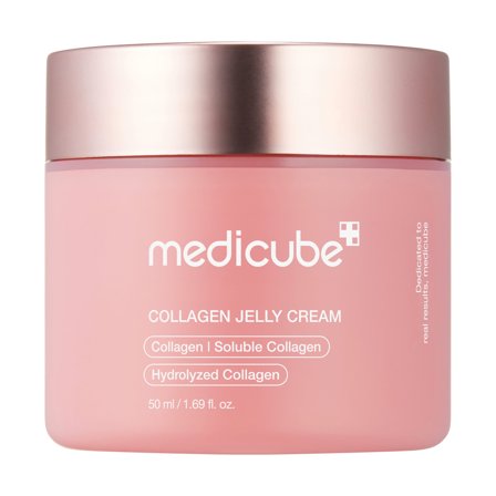 MEDICUBE - Viso GLASS GLOW - Collagen Jelly Cream - Trattamento antietà pelli mature,Trattamento viso effetto lifting,Crema antirughe,Crema idratante