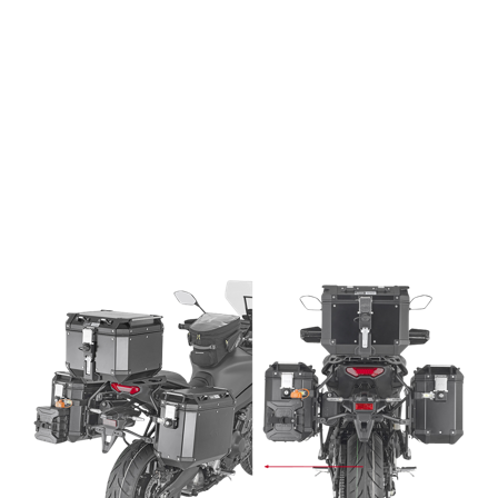 Seitenkofferhalterung Givi PLO-CAM Monokey One-Fit - Yamaha Tracer 9 GT 2021-2024
