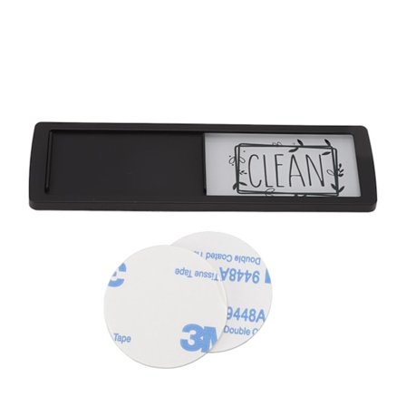 Diskmaskinsmagnetindikator Lättläst Svart & Vit Skylt för Rengöringsstatus med Dubbelhäftande Tejp