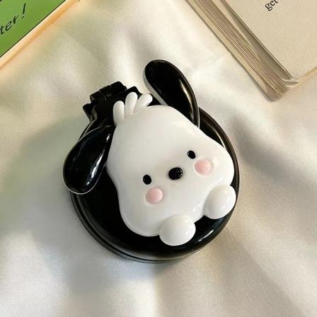 Sarjakuva Sanrio Pochacco kokoontaittuva hierontakampa peilipäällä M Black
