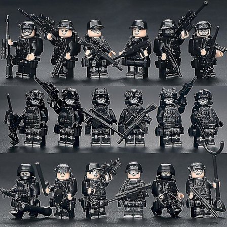 Leksaksbyggstenar 3 Modeller Swat 18 Personer Cobi Cada Kompatibel