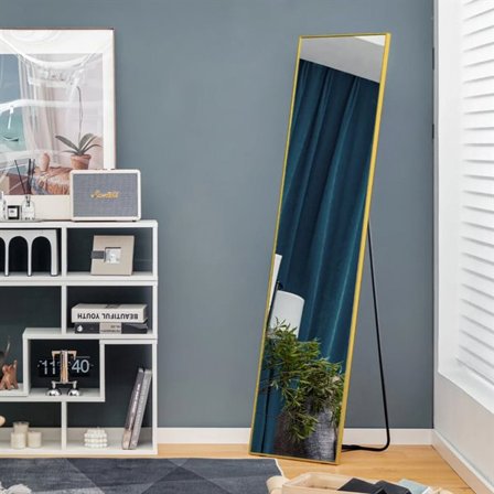 Helkroppsspeil 160 × 40 cm – Gull