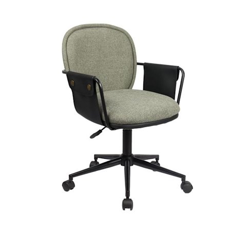 Toimistotuoli, oliivinvihreä kangas, musta jalusta, 55x59x93 cm
