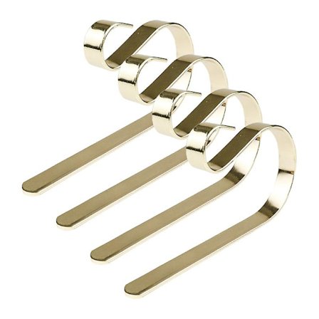 4 stk./sæt ophængningskrog skridsikker justerbar metal jule strømpe arrangør bøjle til hjem Jikaix