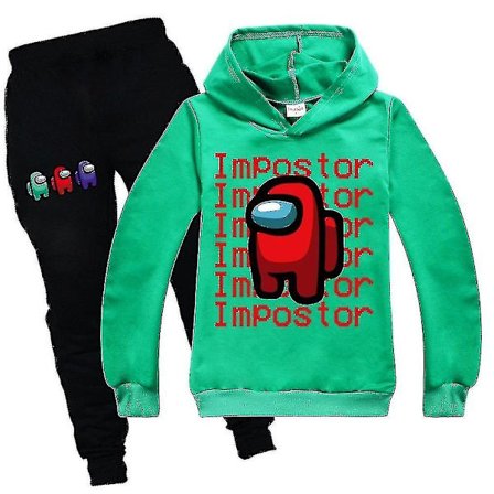 Play Among Us Barn Hoodie Topp Byxa Kostym Bedragare Kläder