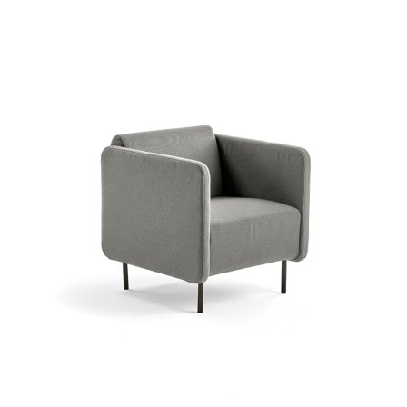 Armsessel CLEAR, Textilbezug taupe