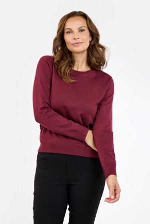 BRANDTEX - Langærmet Strik - Bordeaux