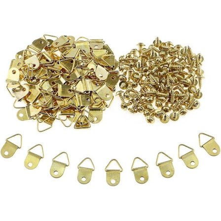 100 stycken bildhängare D-ringar Bildramshängande krokar burk