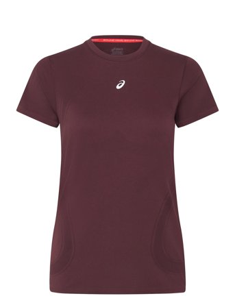 Asics Road Seamless Ss Top - Burgundy - M