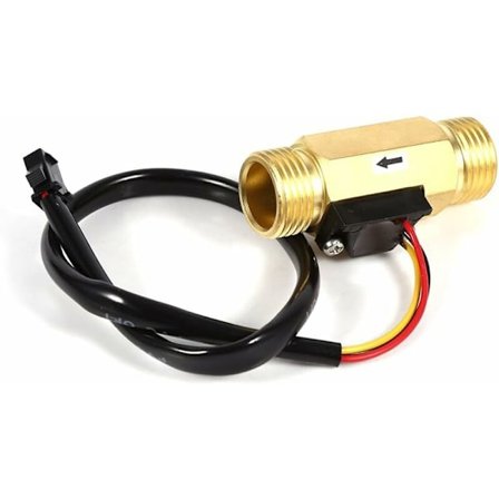 Vandstrømsafbryder - 1 stk Ny G1/2 Kobber Hall-effekt Vandstrømsføler Afbryder Flowmåler 1-30L/min Høj Kvalitet