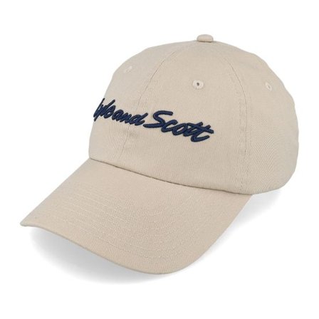 Lyle & Scott - Beige unconstructed Keps - Script Embroidery Baseball Cap Viaduct Dad Cap @ Hatstore