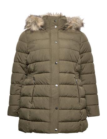 Carluna Quilted Coat Cc Otw Khaki ONLY Carmakoma
