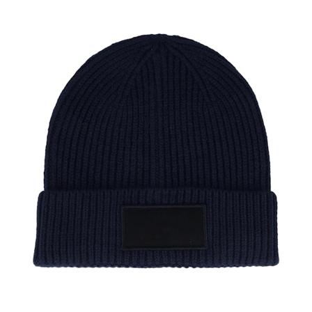 Beechfield - Bleu cuff Bonnet - Oxford Navy/Black Fashion Patch Cuff @ Hatstore