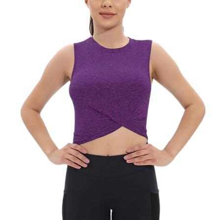 Enfärgade Linne För Kvinnor Ärmlösa Crop Tops