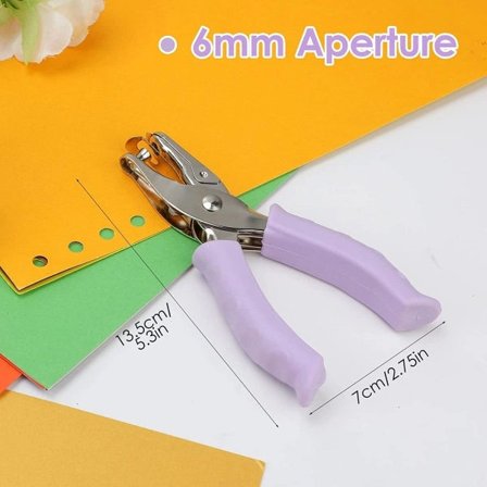 Hulmaskine til et hul 1/4 tomme (6 mm) til hjemmet, kontoret og skolen