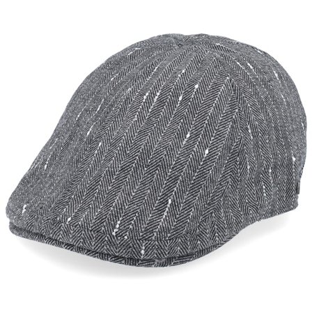 Upfront - Black flatcap Czapka Z Daszkiem - Brandy Sixpence Licorice Flat Cap @ Hatstore