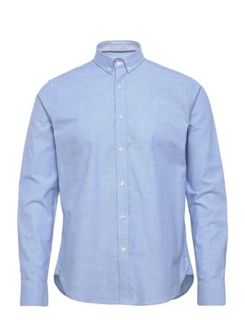Oxford Plain L/S Skjorta Casual Blå Clean Cut Copenhagen