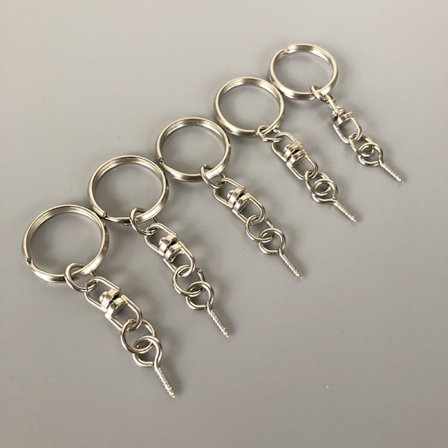 Femdelte tilbehørsspenner med skruer nøkkelring nøkkelring sma