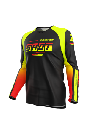 Bluză Motocross Shot Draw Kid Tineret Galben neon Block 8–9 let