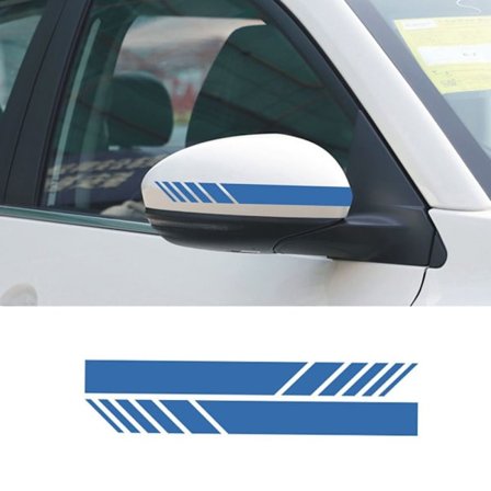 10 par backspegelklistermärke Bildekal BLÅ