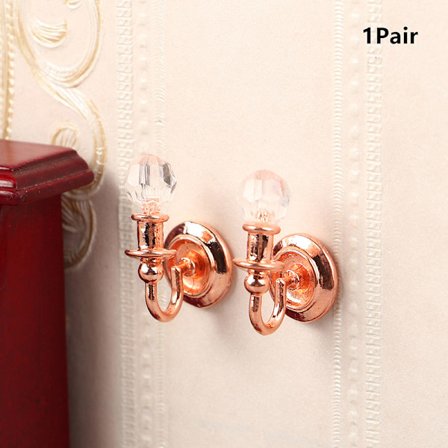 1Par 1:12 Dukkehus Miniatyr Vegglampe Hjemmemøbler M