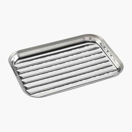 Biltema - Grillbrett rustfritt 34 x 24 cm
