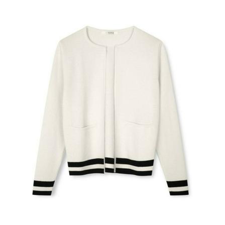 Sibin/Linnebjerg Sibin Linnebjerg Off White/Black Sanne Hvid, Dame Cardigans