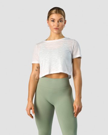 ICANIWILL - Premium Crop Top White Wmn - Dames - sportkleding van ICIW