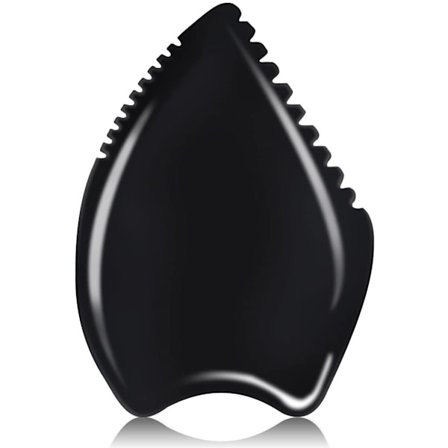 1 Stycke Svart Sten Gua Sha Skiva Dam Ögon Ansikte Skönhetssalong