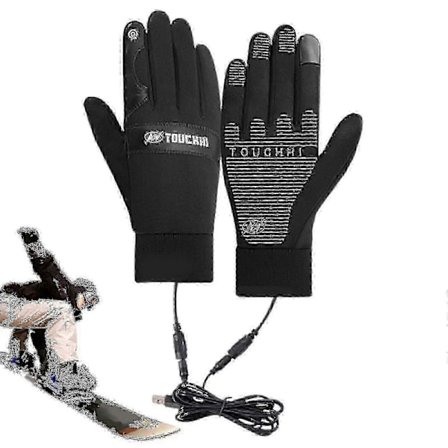 USB Opvarmede Handsker Vandtætte Genopladelige Touchscreen Skihandsker til Mænd