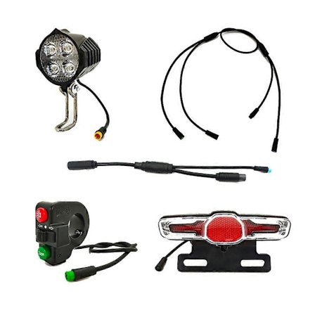 För Bafang Mittmotor Elcykel LED Strålkastare EBike Framlampa