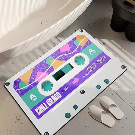 50x80cm Cd Tape Diatom Mudder Gummi Dørmåtte Børnegave, drenge Gave Rumdekoration, husdekoration, badeværelse Gulvmåttehvid