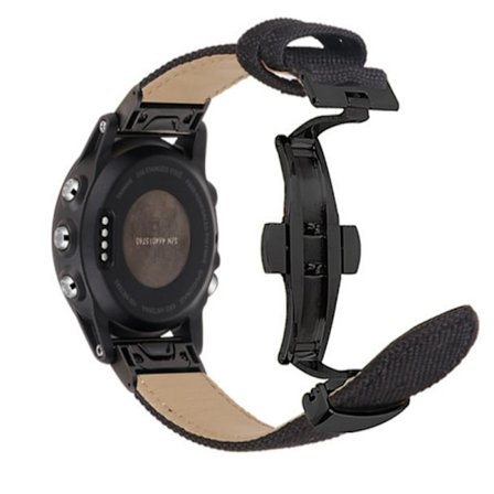 Garmin Fenix 5S/6/7X/3HR Snabbväxlingsarmband i Canvas