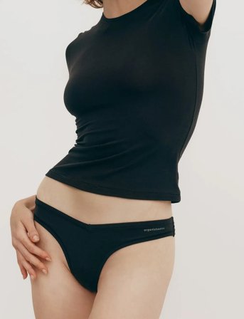 Organic Basics Flex Tee - Black - S