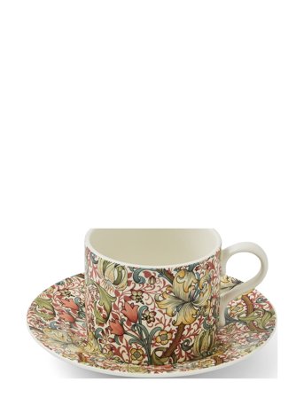 Morris & Co William & Morris Teacup & Saucer – Golden Lily 0.28L - Multi/patterned - 28 CL