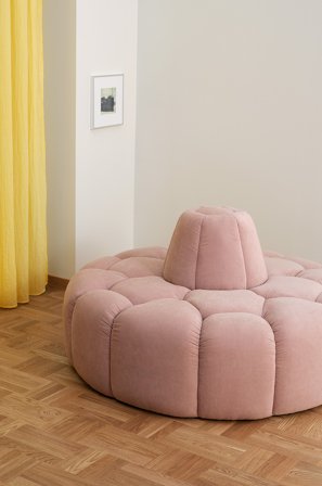 Jotex - Sittepuff, Diameter 140 Cm Rosa - PLEASANT - Kjøp Sittepuffer hos Jotex