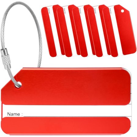 Bagasjetagger, 6 stk Bagasje Etiketter for Kofferter, Aluminium Legering Koffert Tagger, for Bagasje Bagasje Identitet ID Etiketter