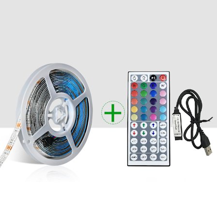5M RGB LED-remsljuskit med 44-knappars IR-fjärrkontroll