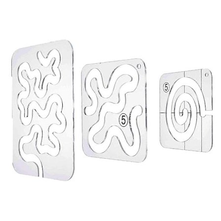 Brug af quilteskabeloner Linealer: Quilteskabeloner til maskinquiltning - Frihånds quilteskabelon, Quiltelinealer