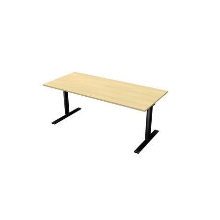 LANAB DESIGN Skrivbord El 1800x800mm björkla/sv - Lyreco - Kontorsmöbler och inredning - Bord och hurtsar - Skrivbord - Höj/sänkbar