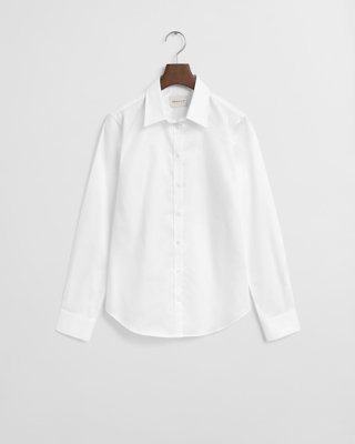 GANT - Slim Fit Satengskjorte til dame white