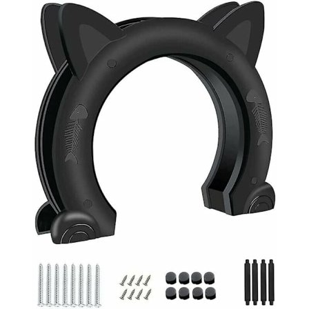 Kattlucka inre dörr kattlucka kattlucka (svart)