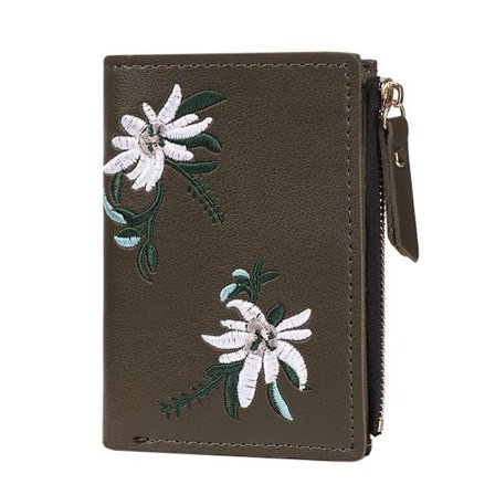 Damplånbok Kort Plånbok MÖRKGRÖN - on stock