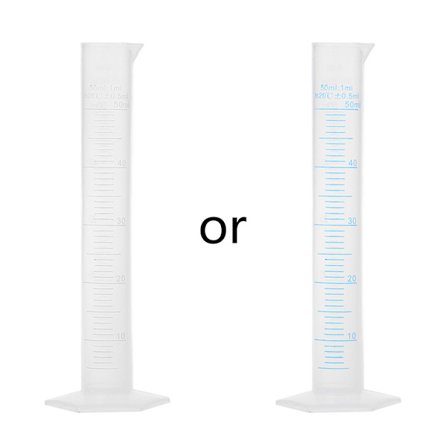 50mL målesylinder Laboratorietest Graduated Liquid Trial Tube Jar Tool Nytt