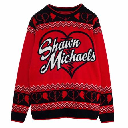 Wwe Unisex Adult Shawn Michaels Stickad Jumper Xl Röd/svart/whi