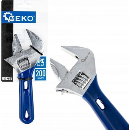 Engelsk nyckel - spännvinkel Geko Kort svensk skiftnyckel 200 mm 0-48 mm (6/48)